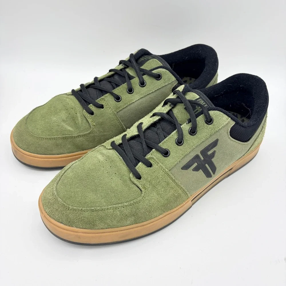 Fallen Footwear Patriot‎ Olive Green Gum Skate Shoes Mens 11 Women's 12.5 Suede